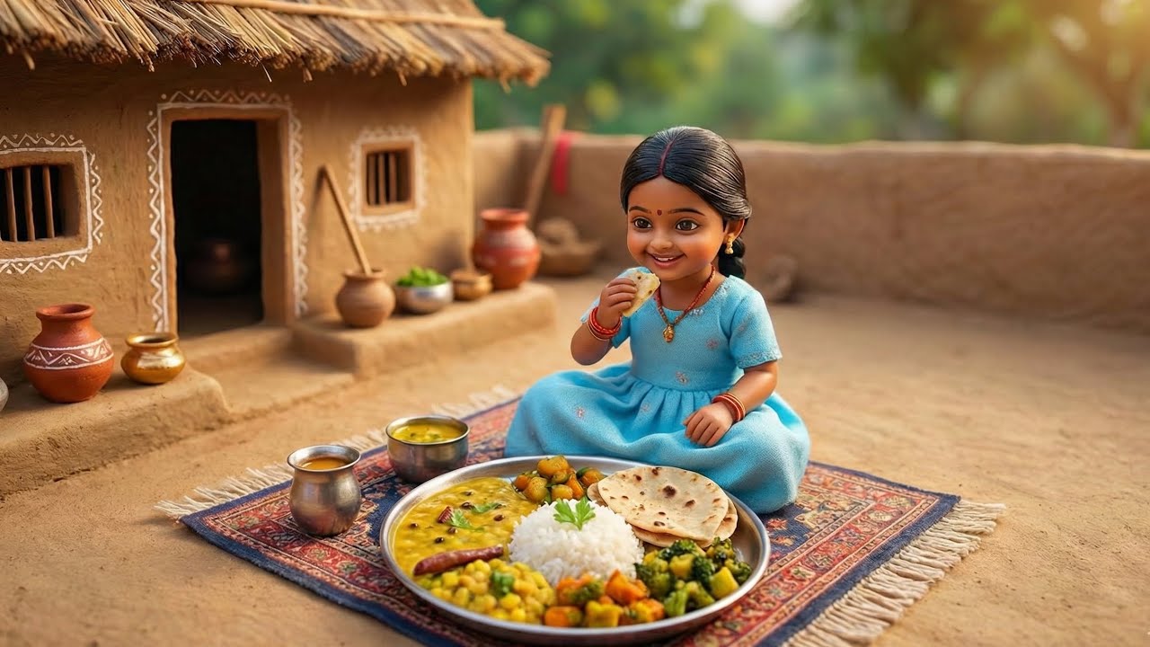 Miniature Gaon Ki Ladki Ki Lifestyle 🌾 | Tiny Girl, Simple Village Life | Emotional Story
