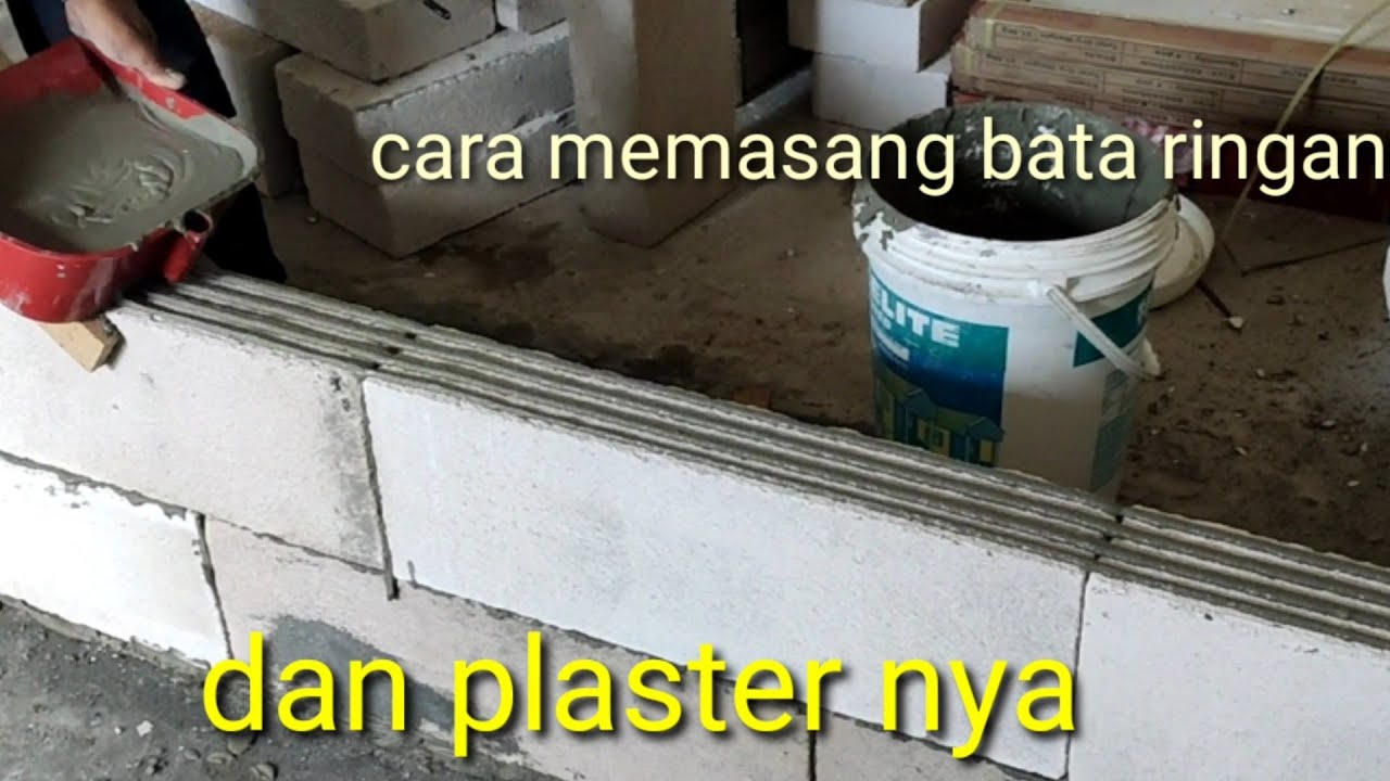 Cara memasang batu bata ringan dan skim nya, renovasi rumah  (part2)