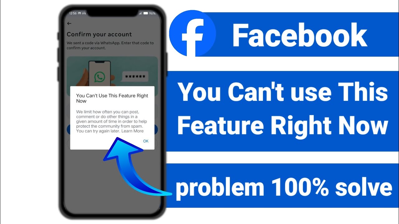you can't use this feature right now facebook login । facebook you can't use this feature right now