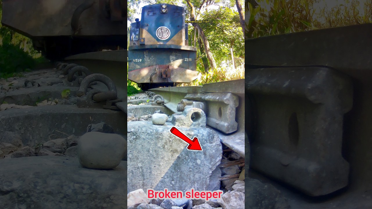 Trains Running Over Broken Railway Sleepers. #bangladesh_railway #railtrack #railway