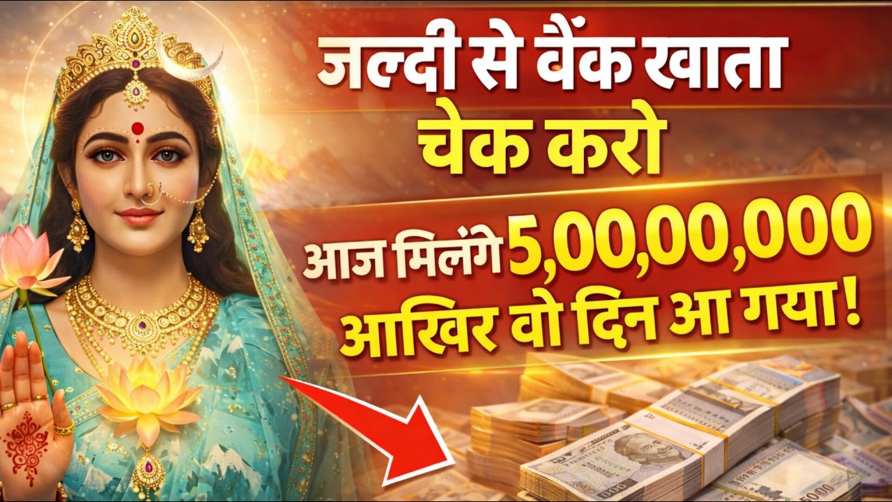 जल्दी से बैंक खाता चेक करो। आज ही मिलेंगे 5 करोड़ रुपए..🌺maa Laxmi ka sandesh 🌺