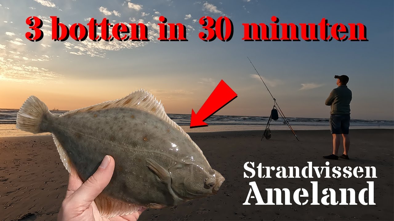 Eerste keer strandvissen en dat op Ameland