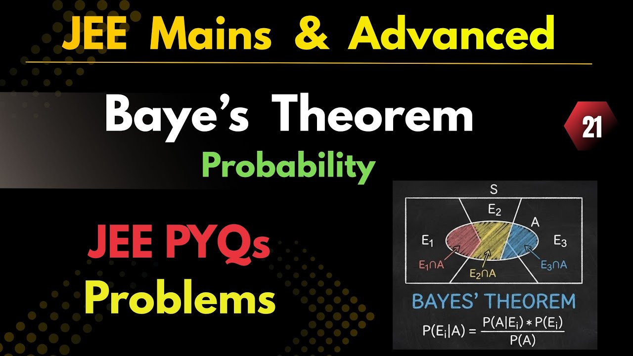 Lecture 21 | Bayes Theorem PYQs | Probability JEE Mains + Advanced Problems | #jeemaths #jee2027