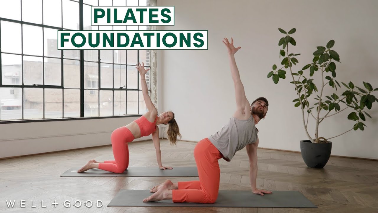 19 Minute Pilates Foundations with Chloe and Brian | Good Moves | Well+Good