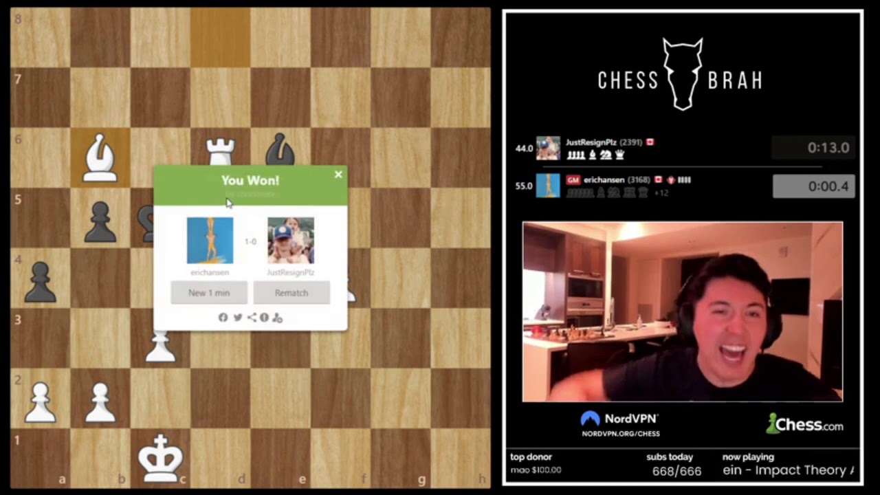 chessbrah, Eric Hansen Finding Mate at the Last Second