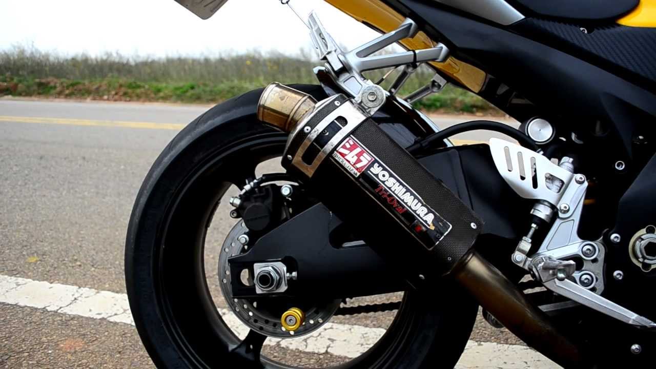 SUZUKI GSX-R 1000 K7 with Yoshimura Tri-Oval exhaust sound