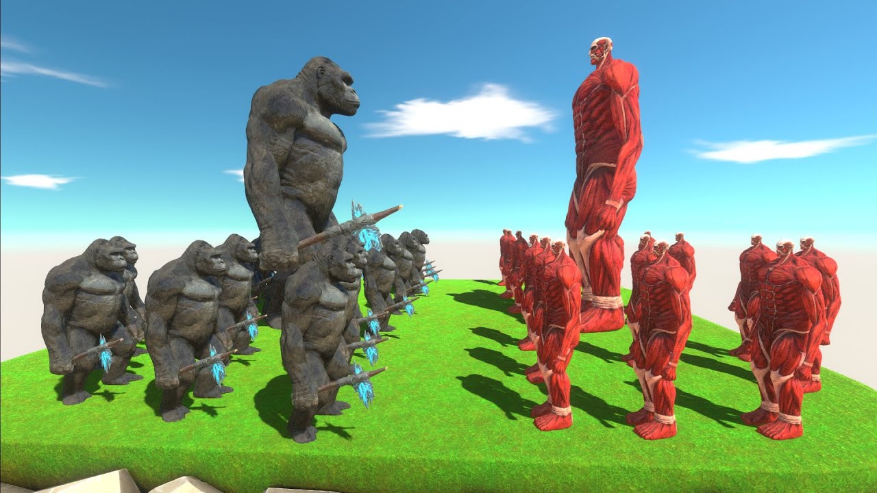 KING KONG vs COLOSSAL TITAN 😱 Epic Monster Battle | Animal Revolt Battle Simulator