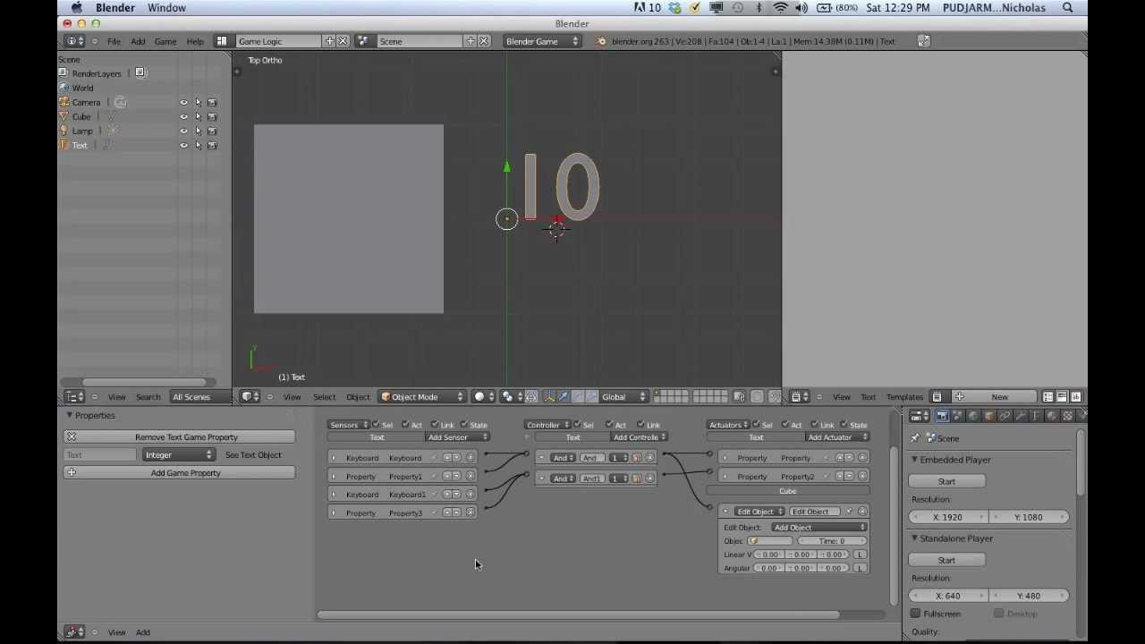 Blender Game Engine - Properties (Theory, How it Works, Health Bar, Ammunition)