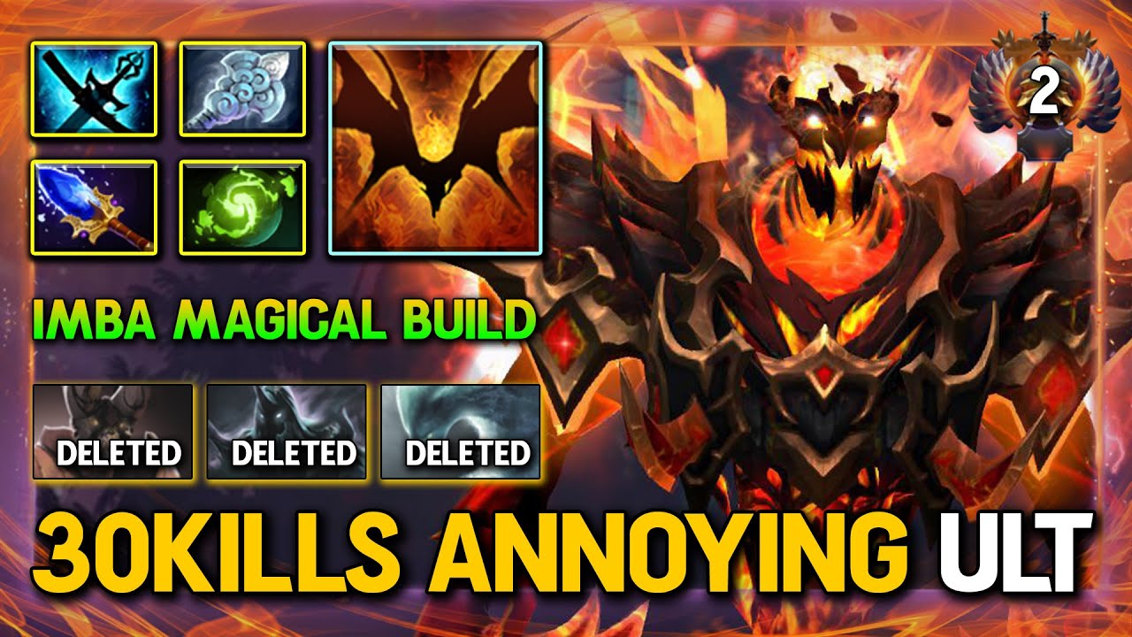 WTF 30KILLS ANNOYING ULT MID Shadow Fiend With IMBA Magical Build 100% Show no Mercy 7.36a DotA 2