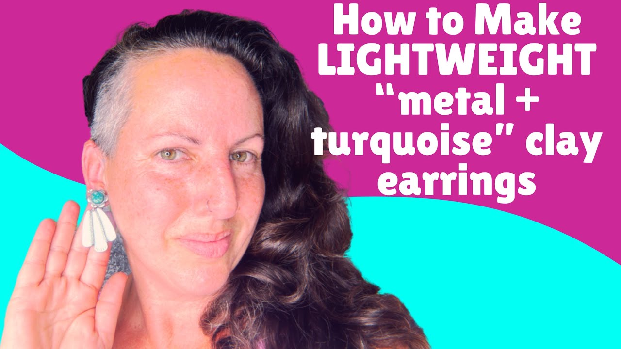 How to Make Faux Turquoise Polymer Clay Earrings (Lightweight & Easy!) Cowgirl Earrings