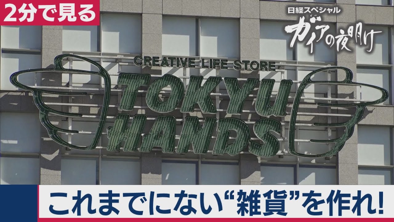 雑貨戦争激化！老舗「東急ハンズ」の知られざる苦悩【2分で見るガイアの夜明け】（2020年11月24日OA）