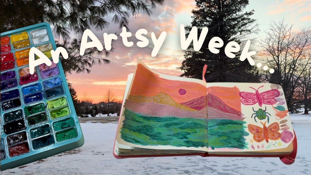 weekend art vlog...painting, crafting, thrifting