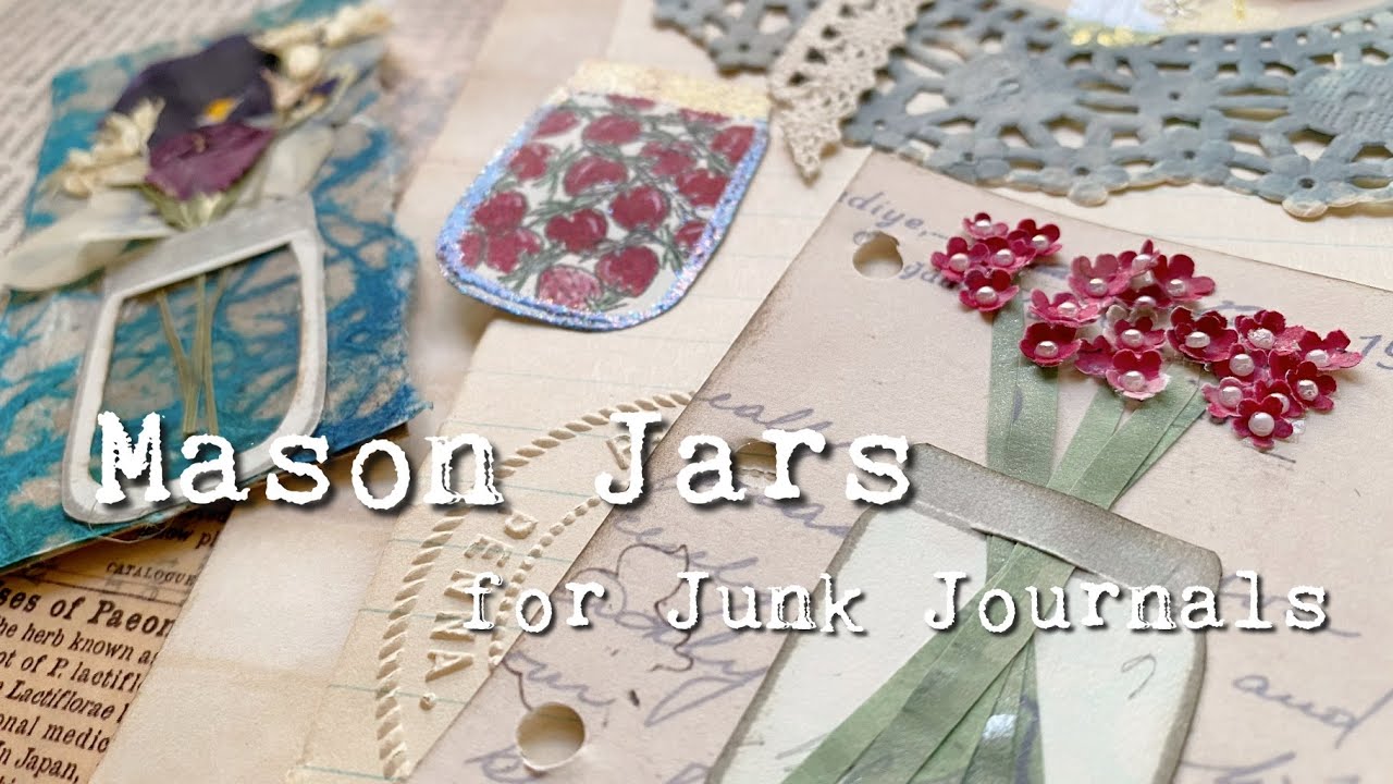 3 Mason Jar 🫙🍓 Ideas for Summer Journaling and Scrapbooking | Relaxing Tutorial | No Talking