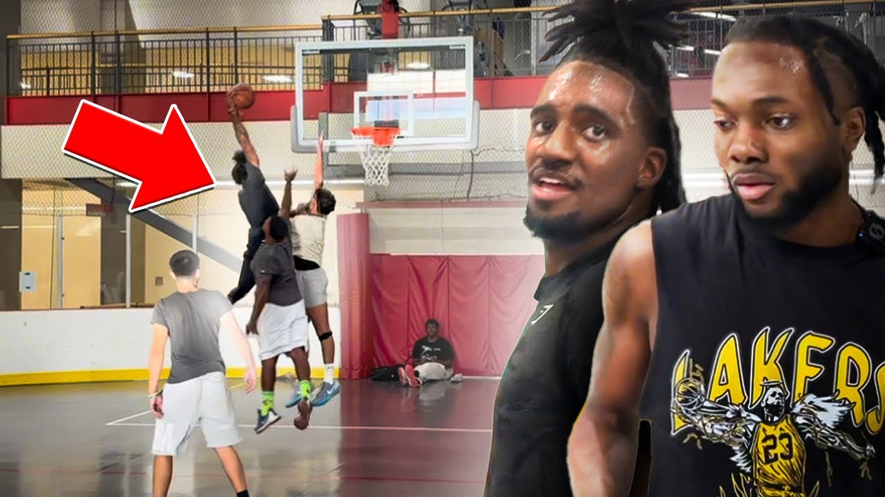 I BROUGHT MINI LEBRON TO PLAY BASKETBALL WITH ME
