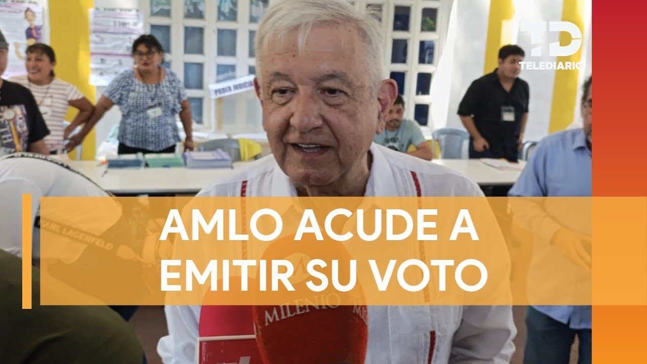 AMLO emite voto en la Elección Judicial, acude a casilla en Chiapas