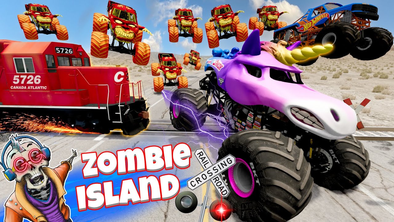 Monster Jam Zombie Island Compilation #36 | Racing, Freestyle, and High Speed Jumps