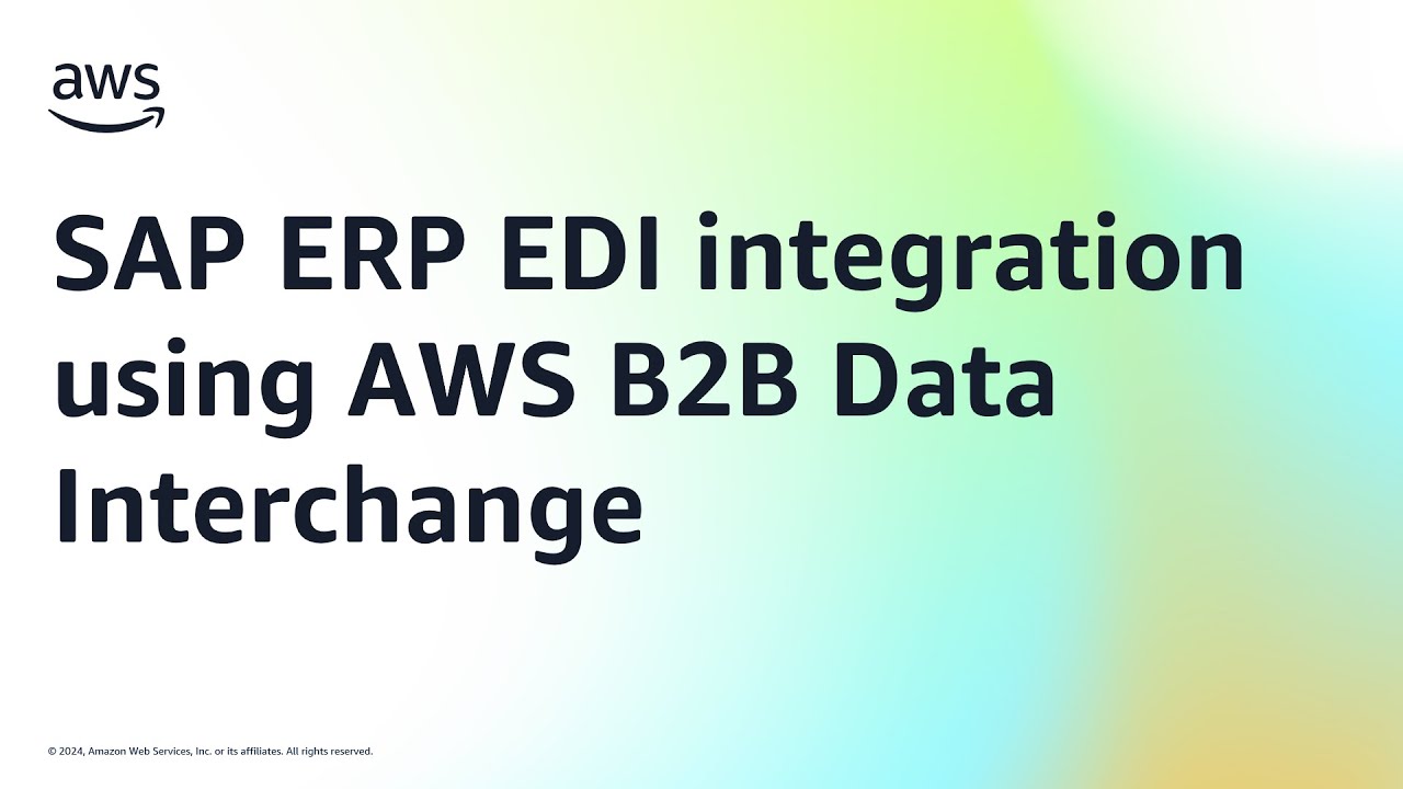 SAP ERP EDI integration using AWS B2B Data Interchange | Amazon Web Services