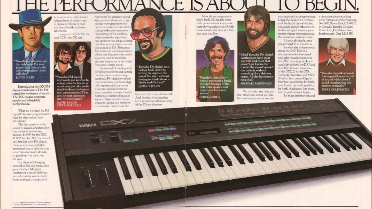 Yamaha DX7 & DX9 Synthesizer Milestones Demonstration Cassette 1983