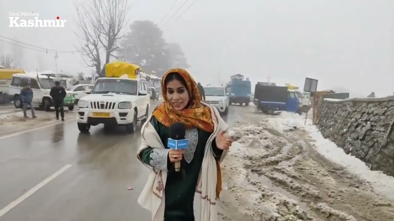 Tangmarg wrapped in white blanket, tourists, locals cheer