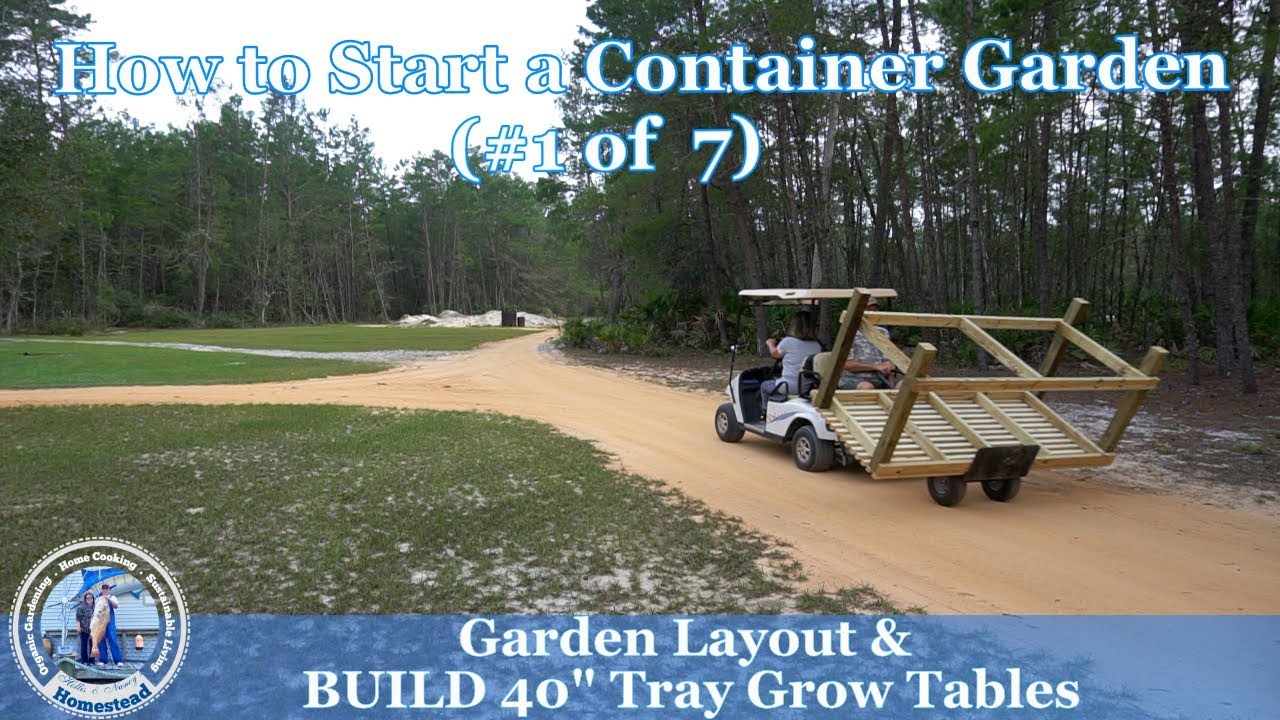 How to Start a Container Garden #1 - Garden Layout  and BUILD 40 inch Grow Table