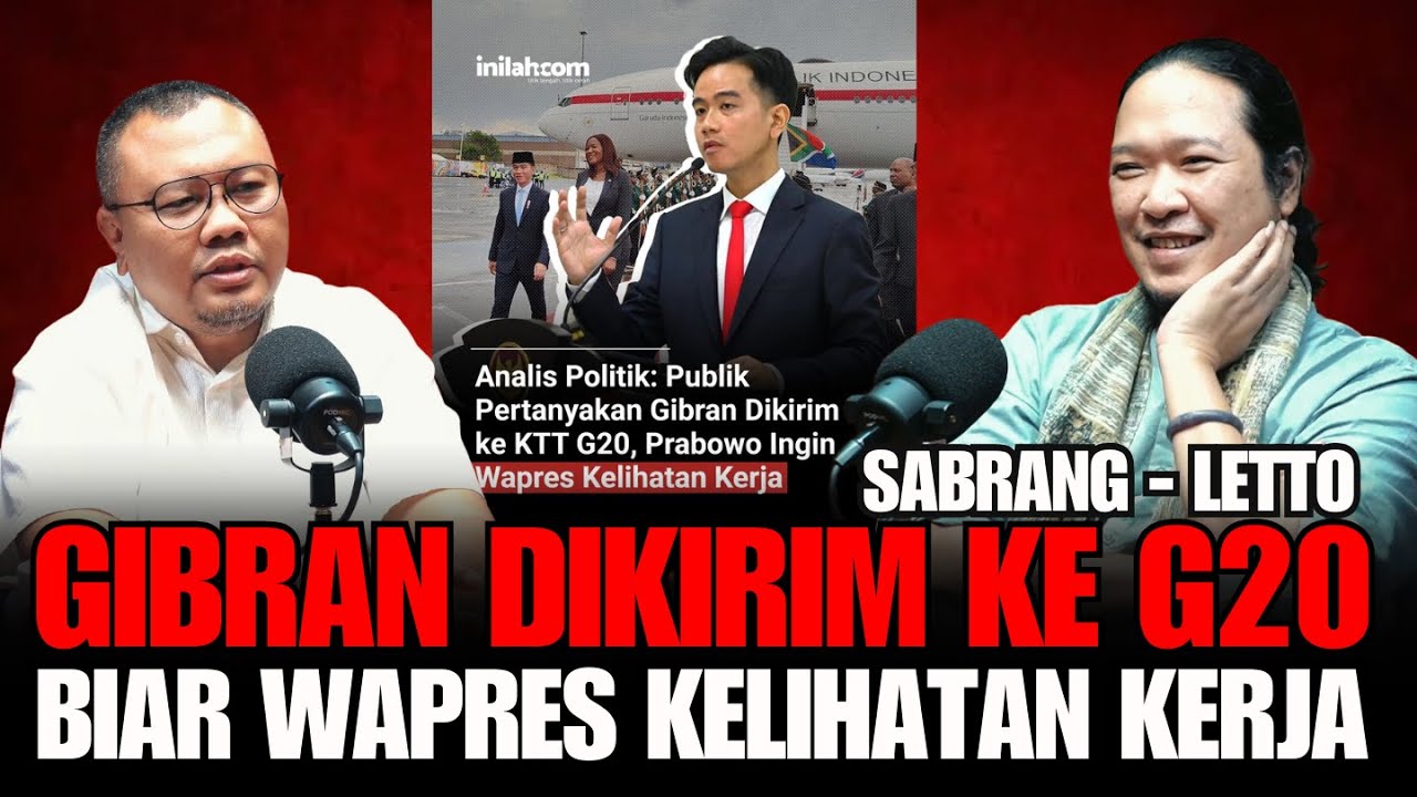 GIBRAN KE G20!! SABRANG LETTO BERI RESPON MENOHOK, BIAR WAPRES KELIHATAN KERJA -  HENSA