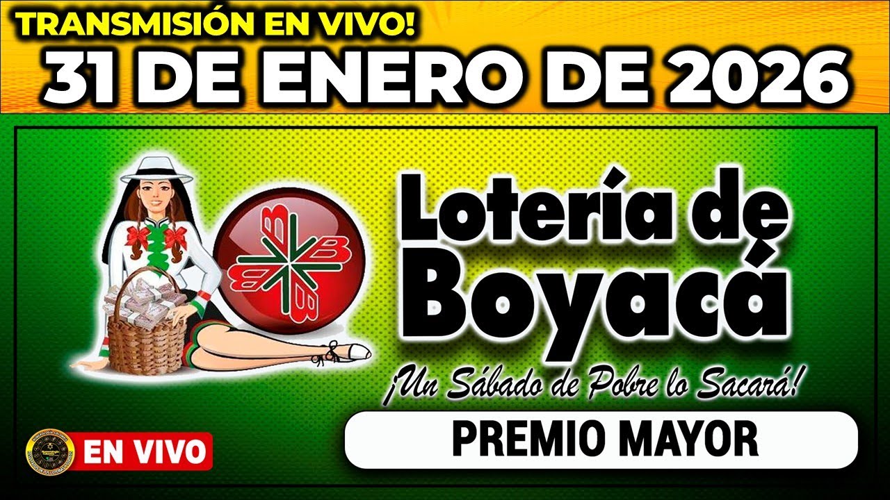 Resultado LOTERIA DE BOYACA del S&Aacute;BADO 31 de Enero 2026.