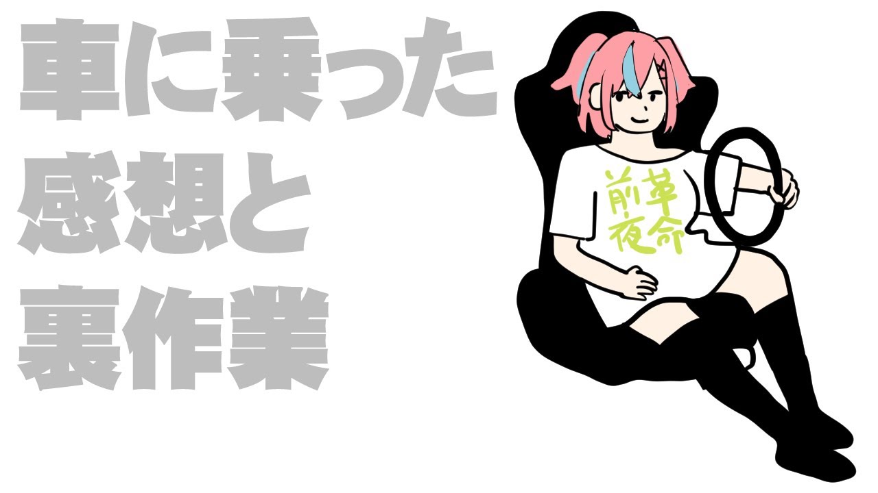 車に乗った感想と裏作業