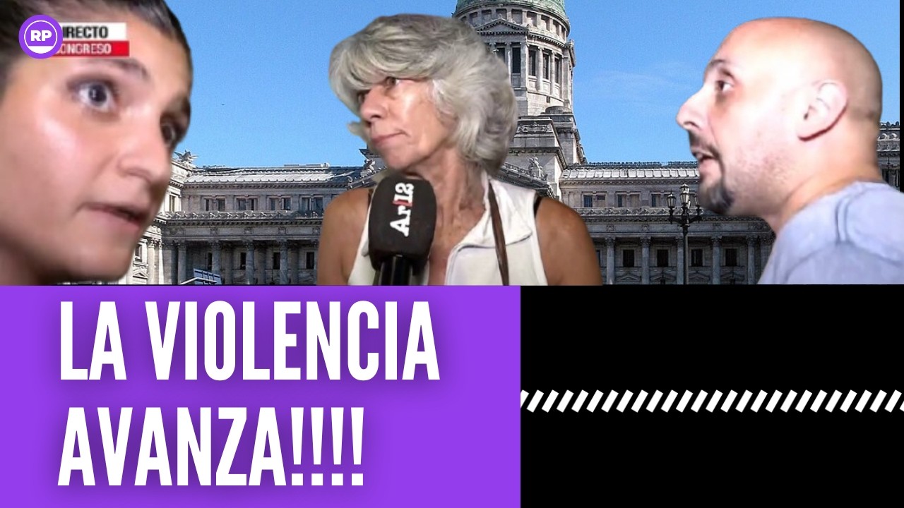¡¡¡LA VIOLENCIA AVANZA A LA SALIDA DEL CONGRESO DESPUÉS DEL DISCURSO DE MILEI!!!
