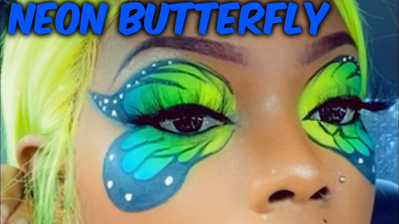 How to slay Halloween Makeup | Neon Butterfly | Work friendly Makeup | Lush Legacy