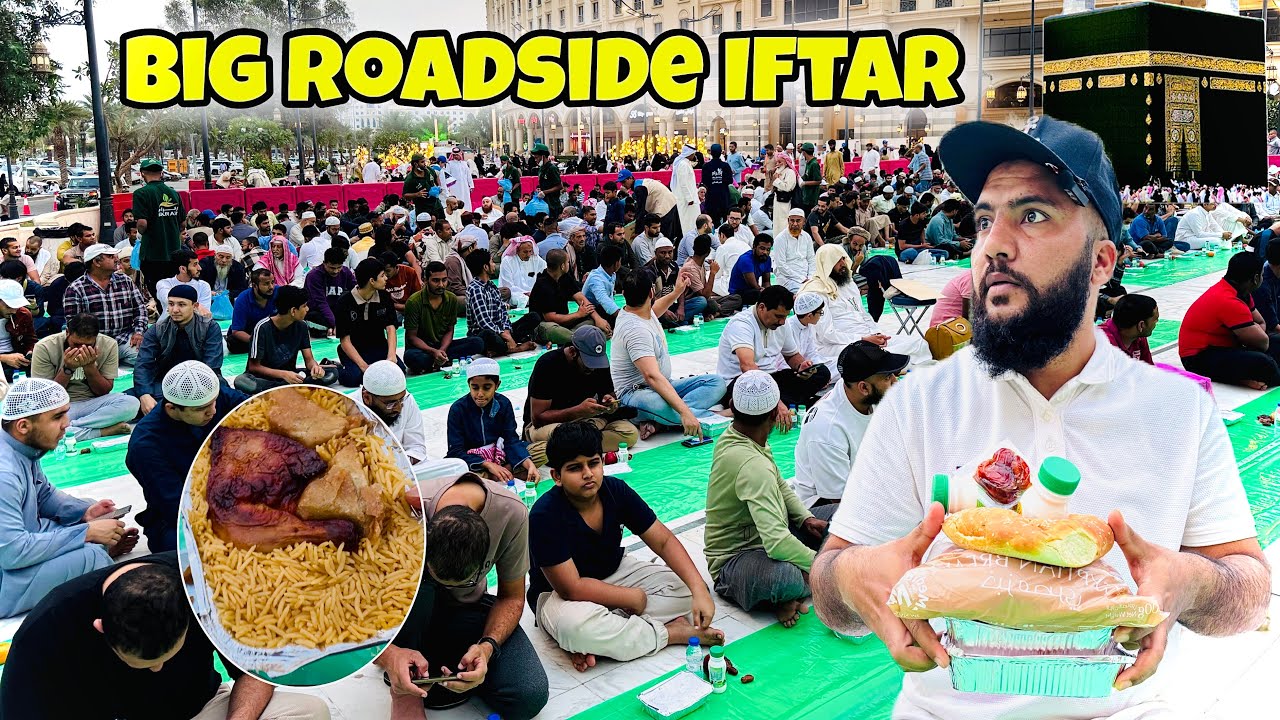 HUGE ROADSIDE IFTAR IN MAKKAH 😍 UNBELIEVABLE SCENES 😲 Ramadan 2026 