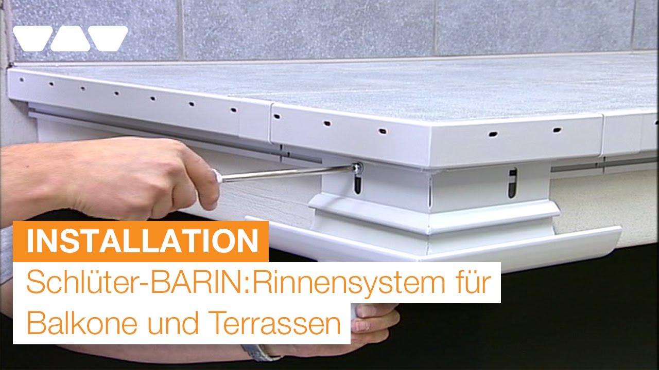 Schlüter-BARIN Rinnensystem: Entwässerung für Balkone und Terrassen