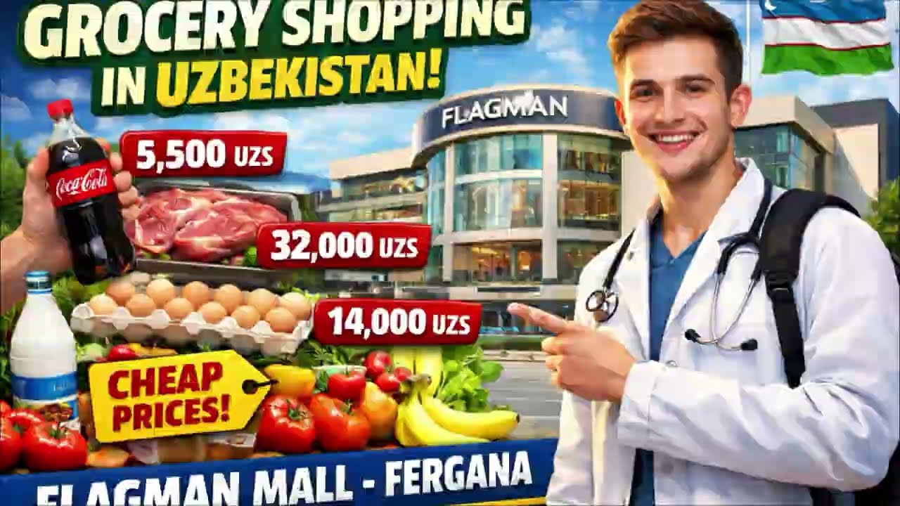 Grocery shopping in FLAGMAN MALL || 📍UZBEKISTAN, FERGANA 