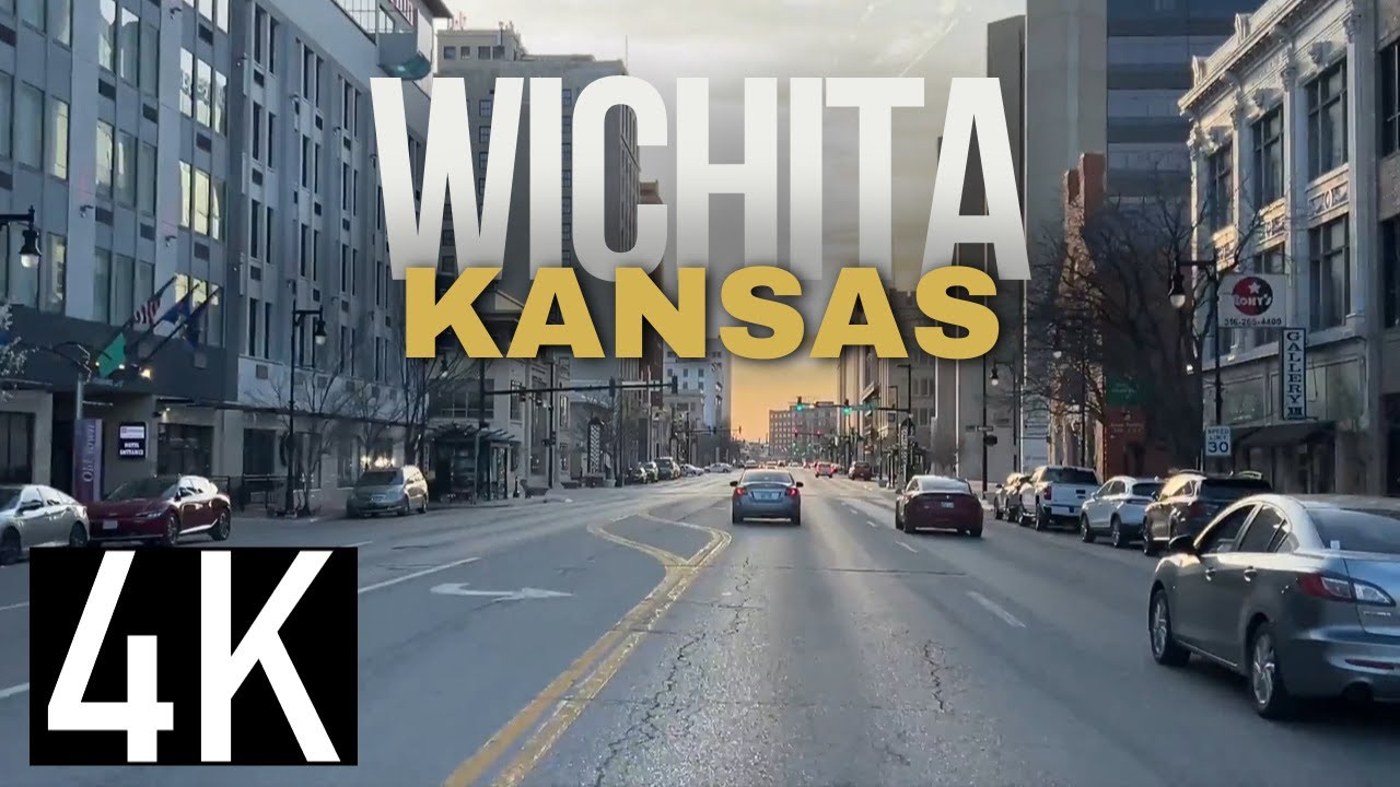 Road Tour of Wichita, Kansas 4K - Downtown Wichita - Driving in Wichita