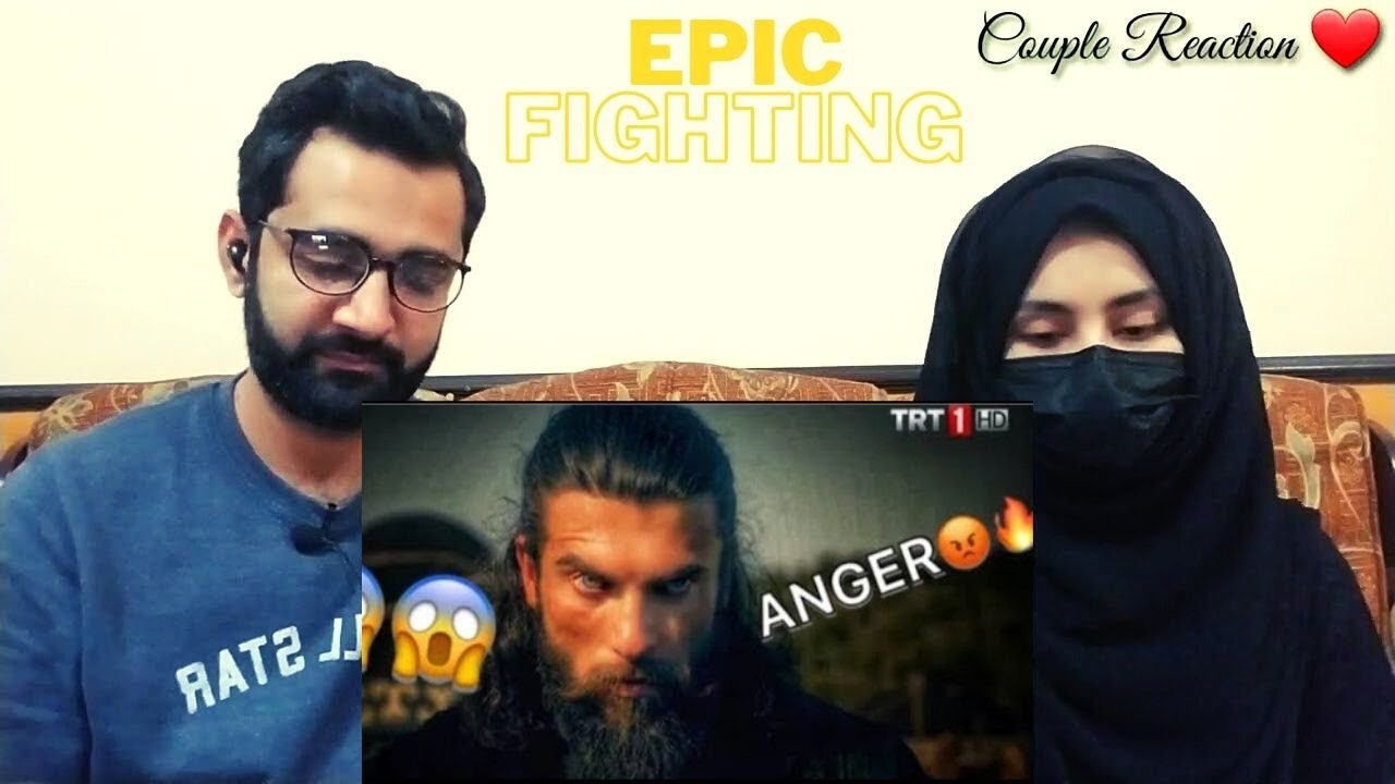 Couple Reaction on Turgut Alp Angry Moments🤺💪😡 | Turgut Epic Fighting Scenes | Crazy Turgut Swag😯🤺💪