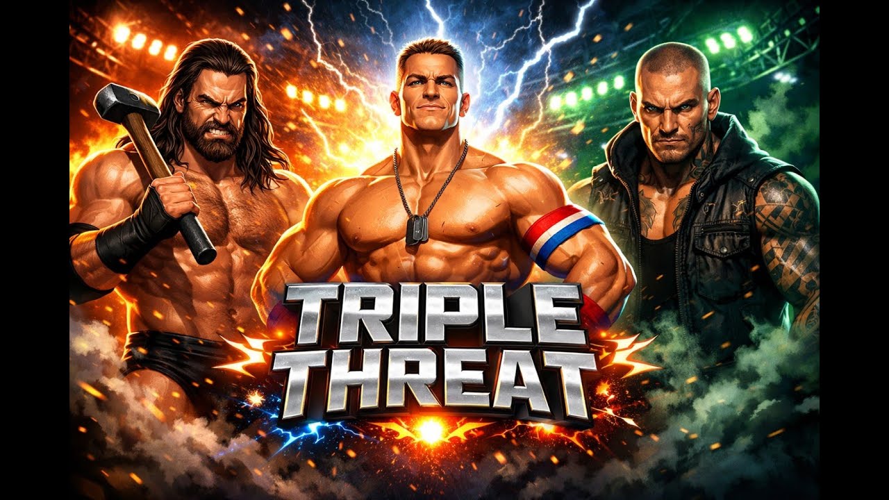 TRIPLE THREAT CHAOS 💥 Cena vs Orton vs Triple H | WWE Game