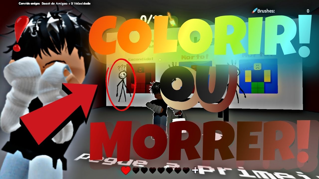 COLORIR OU MORRER NO ROBLOX!!!!! 🌈😱🖌 #roblox #viral