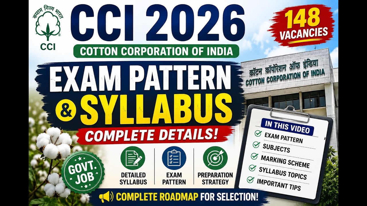 CCI-(junior commercial executive) exam pattern and syllabus #icar #iari #agriexams 