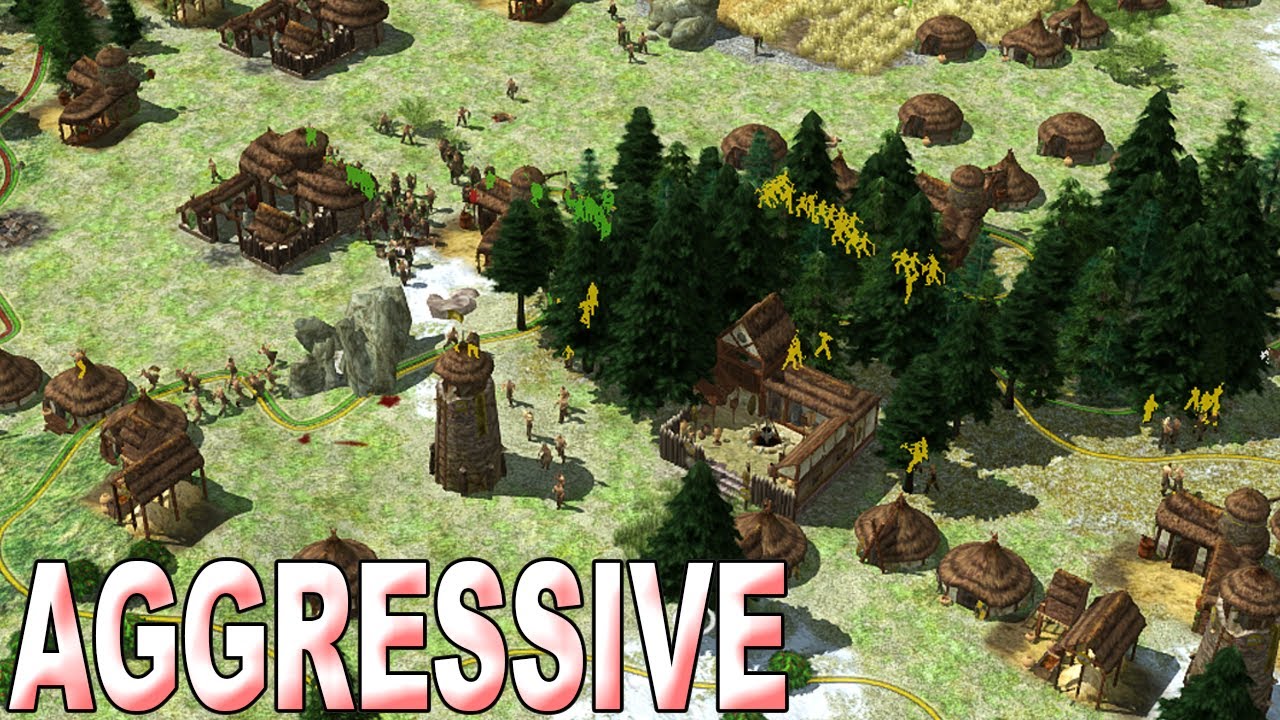 0AD AGGRESSIVE Britons Forward | 4v4 Multiplayer