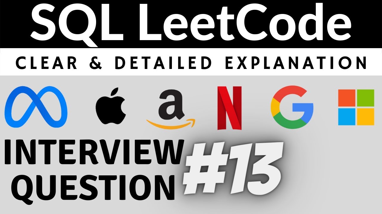 LeetCode Interview SQL Question with Detailed Explanation | Practice SQL | LeetCode 619
