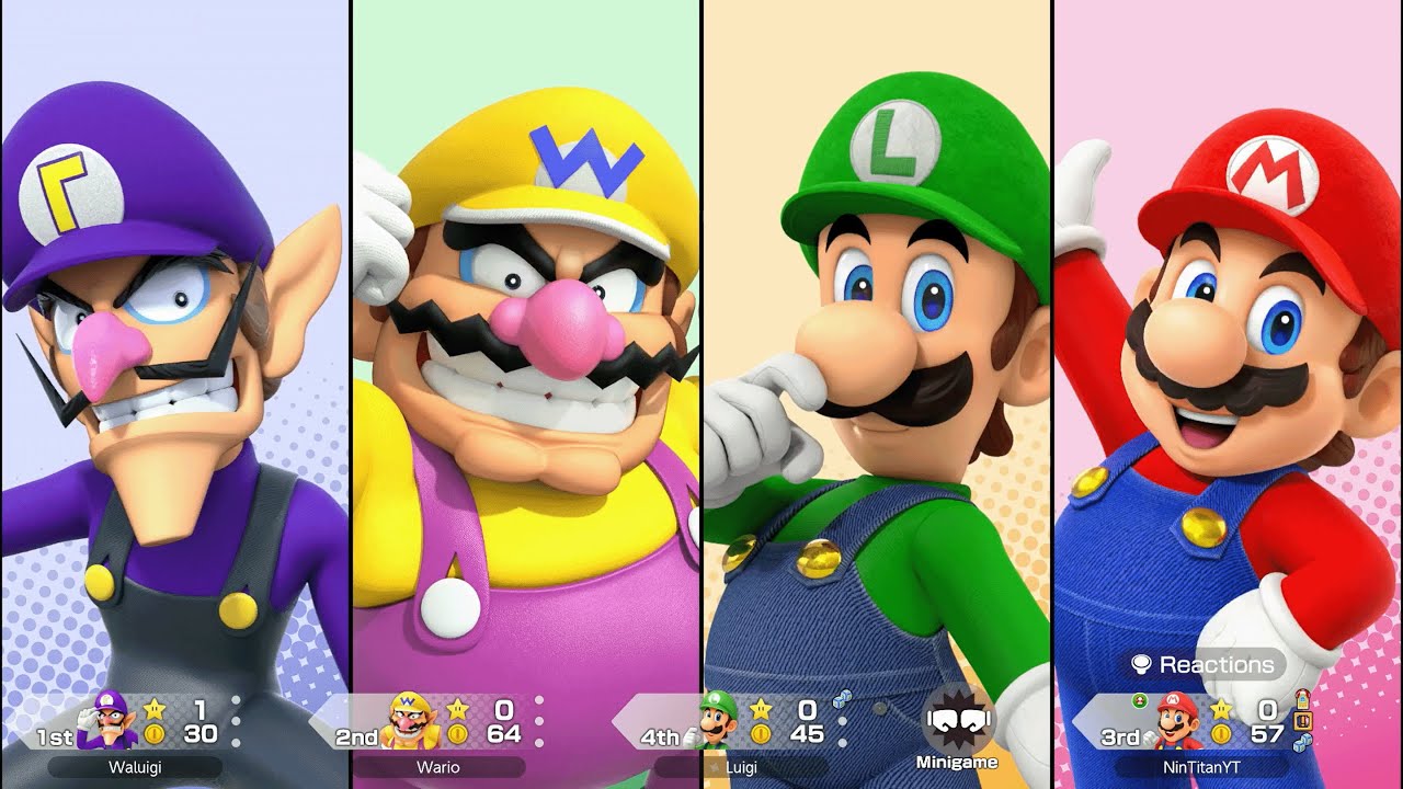 Super Mario Party Jamboree - Mario vs Luigi vs Wario vs Waluigi - Western Land