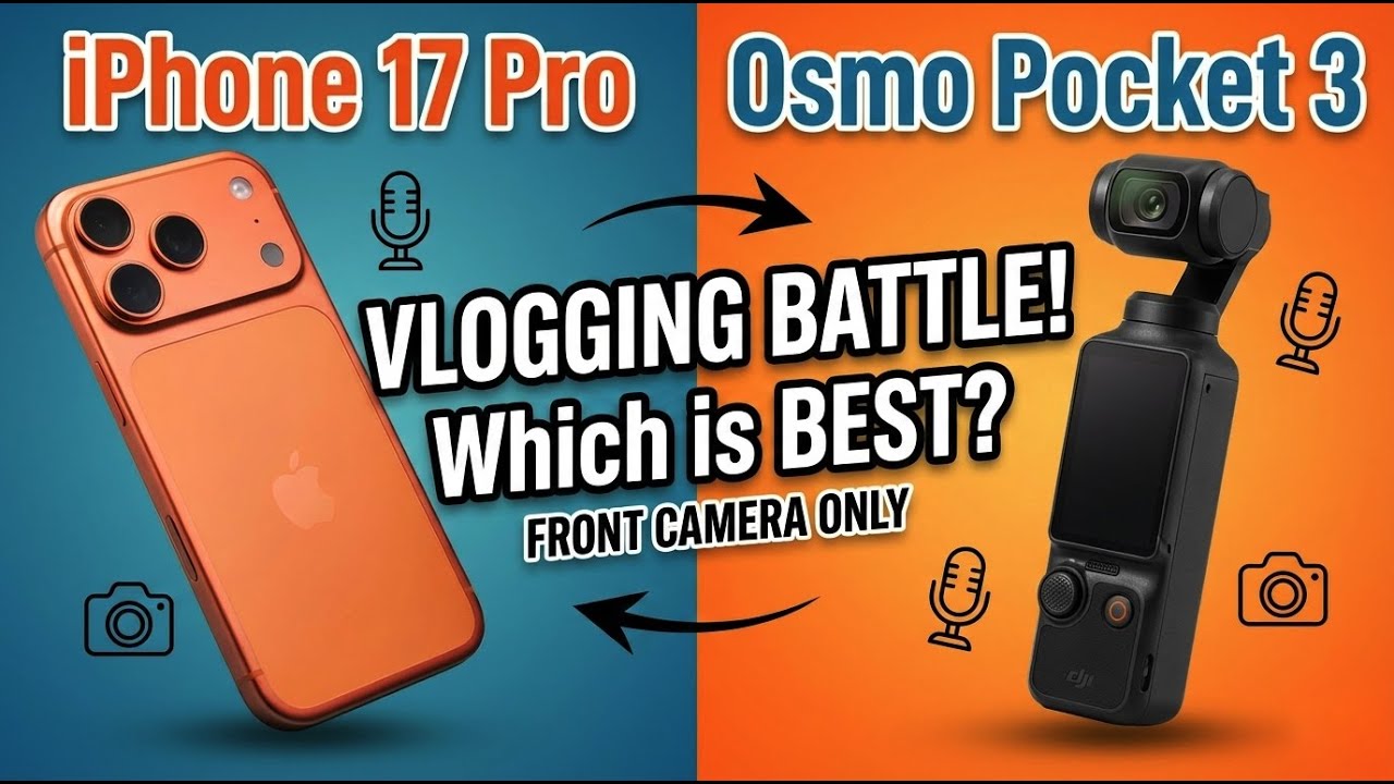 Сравнение фронтальной камеры iPhone 17 Pro и Pocket 3 — битва видеоблогов!
