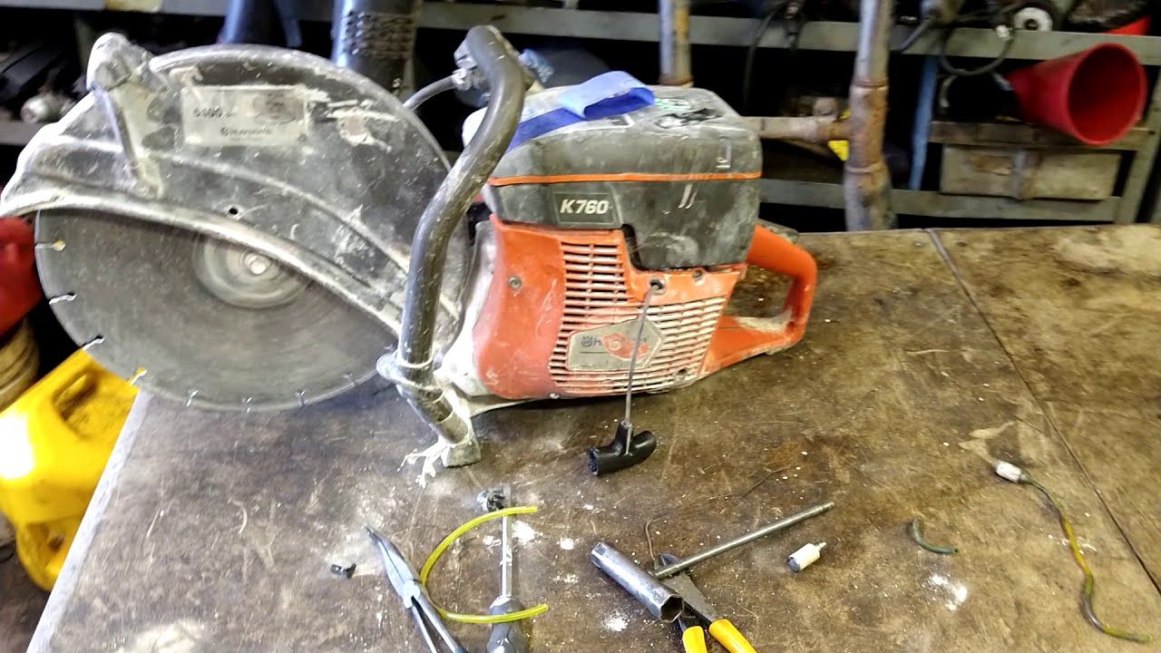 husqvarna k760 concrete saw fuel line repair