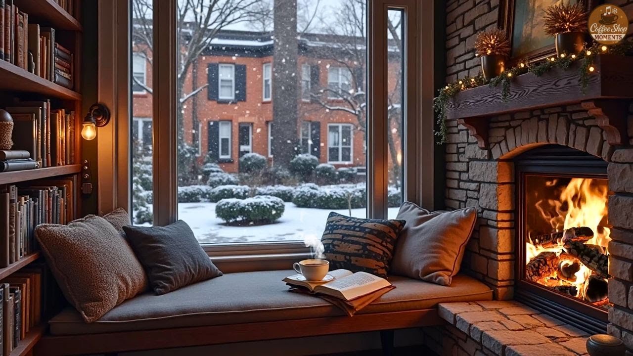 Зимний отдых в кофейне ❄️☕ Уютная джазовая атмосфера, плавный фортепианный джаз