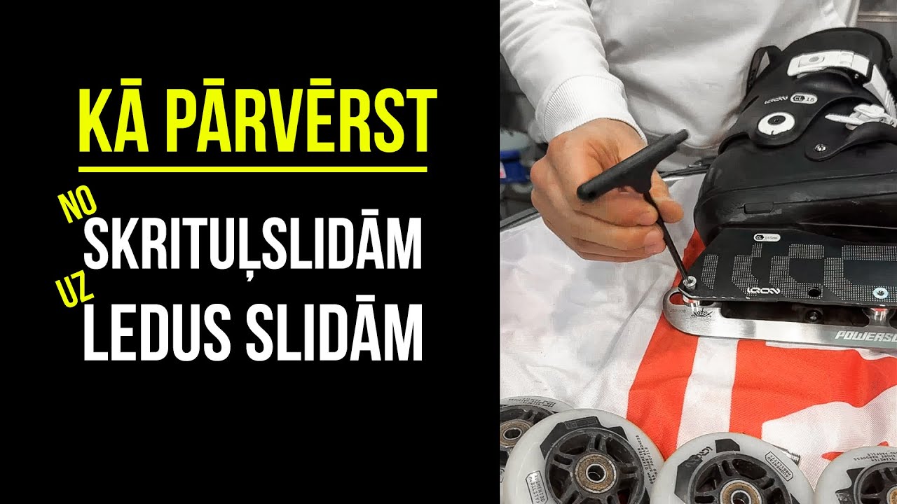 No skrituļslidām uz ledus slidām ar Powerslide Sabres asmeņiem, Taktika.lv