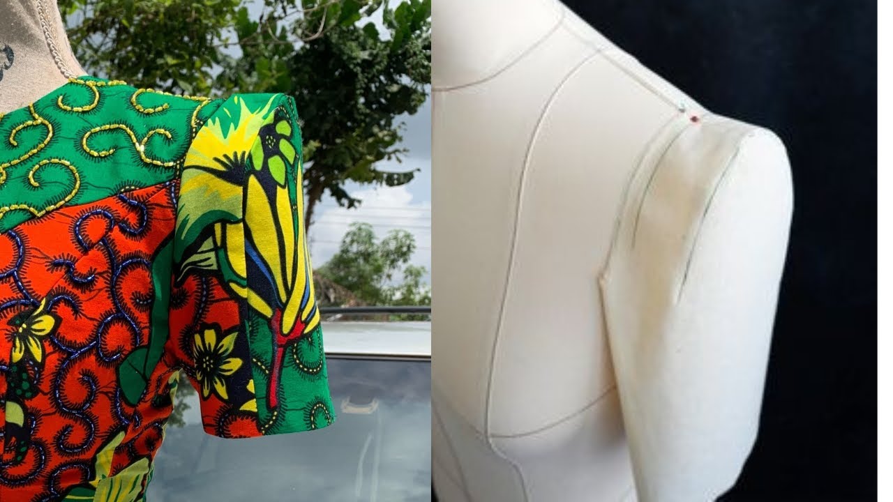 Crescent moon shape sleeve tutorial and DIY. Pattern drafting and sewing.
