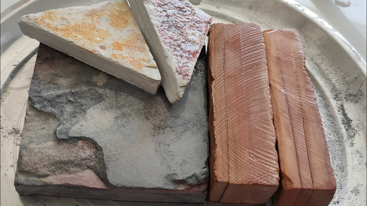 Big shale stone+ bars triangles cleaning video