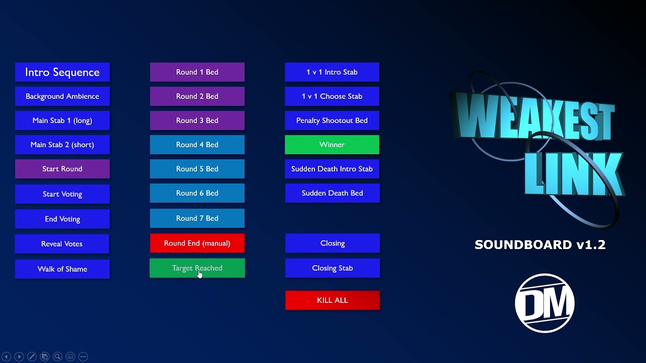Weakest Link PowerPoint Soundboard v1.2 - 2020 Hybrid Soundtrack