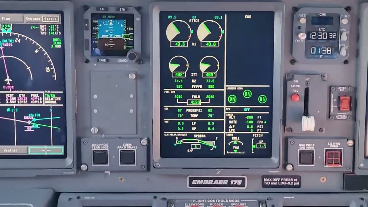 Landing at KBOS EMB 175