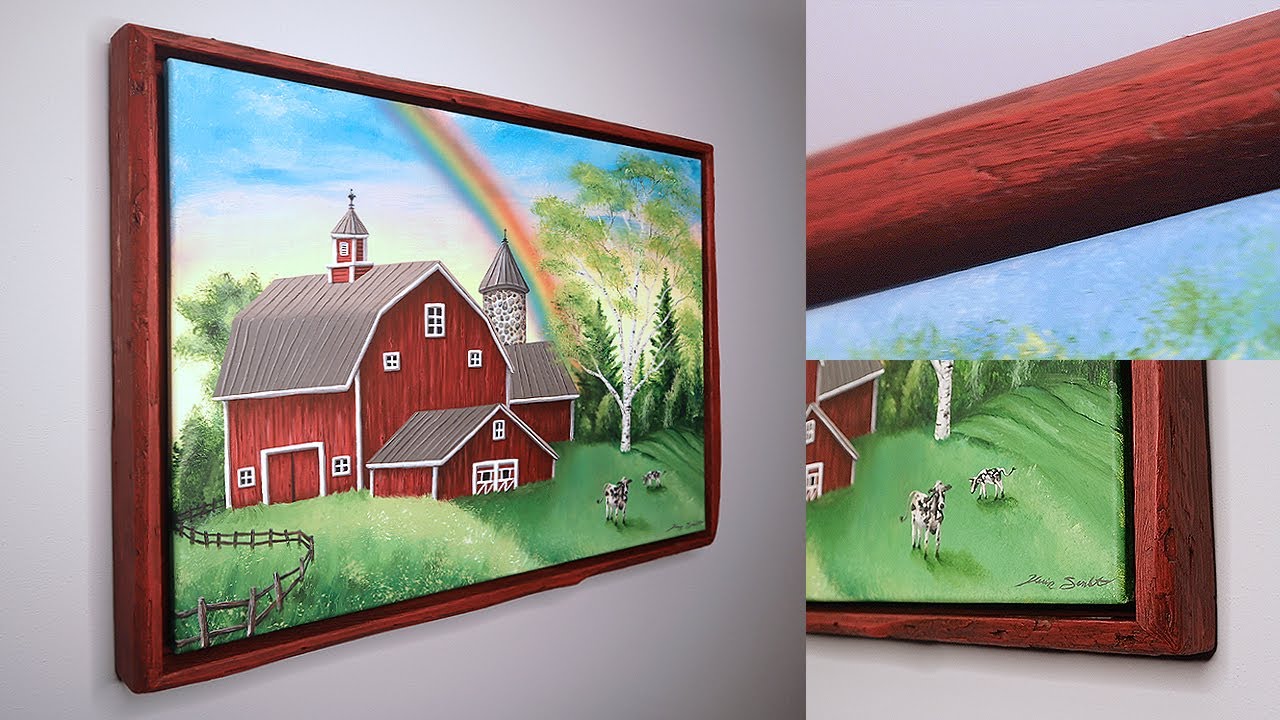 How to Build - Rustic Barn Wood Floating Frame