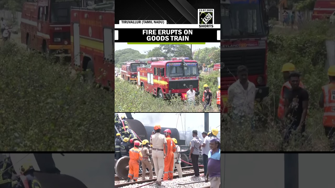 Massive fire breaks out on goods Train in Tamil Nadu, restoration of Track underway